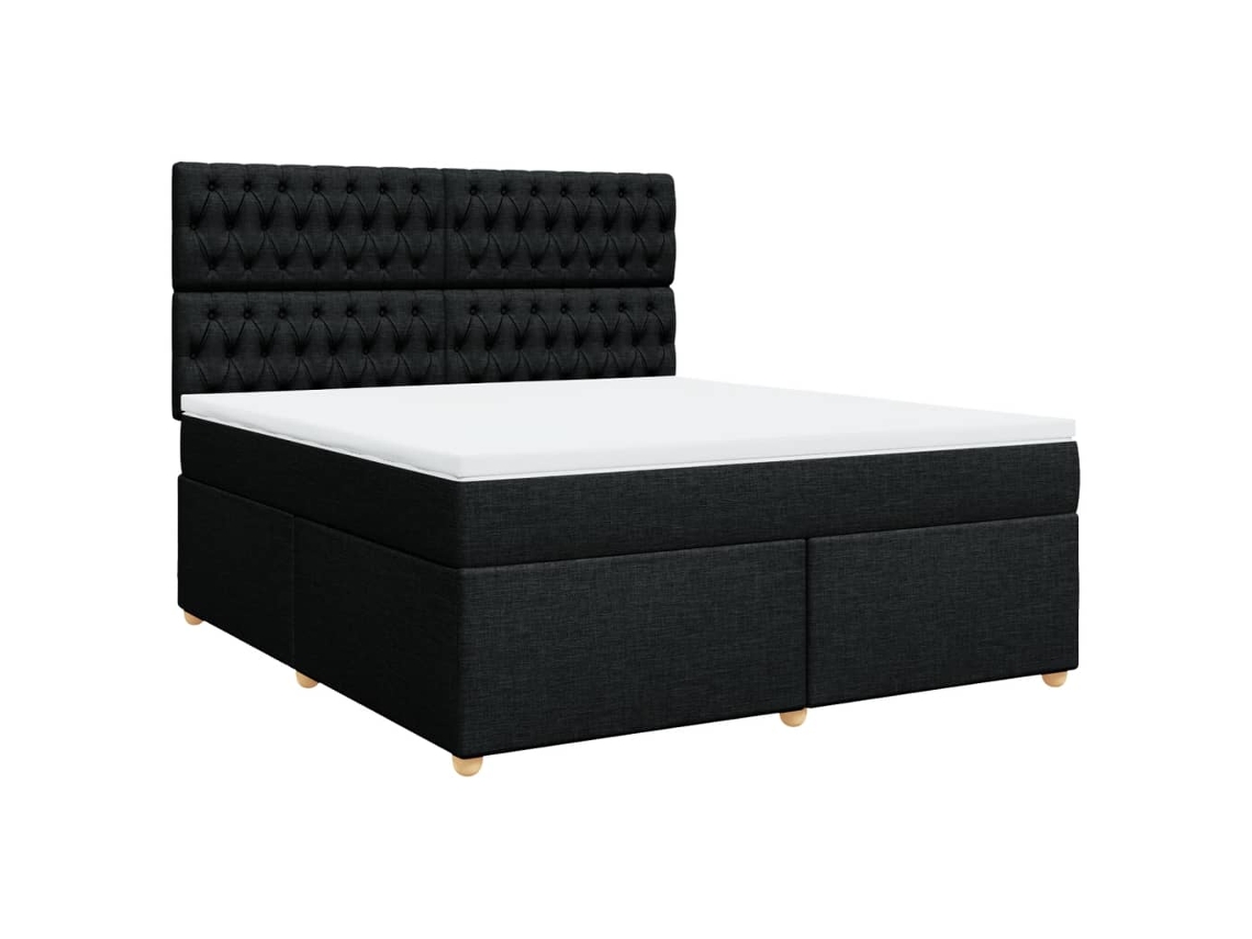 Box Spring Bed, Box Spring Beds Vidaxl Preto Tecido (180 X 200 Cm)