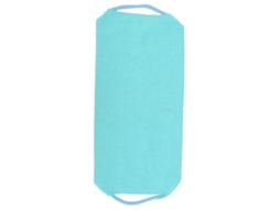 Toalha De Banho Exfoliante Elástica Com Alça Para Ducha Cor Azul - Remove Impurezas E Massagem Corporal
