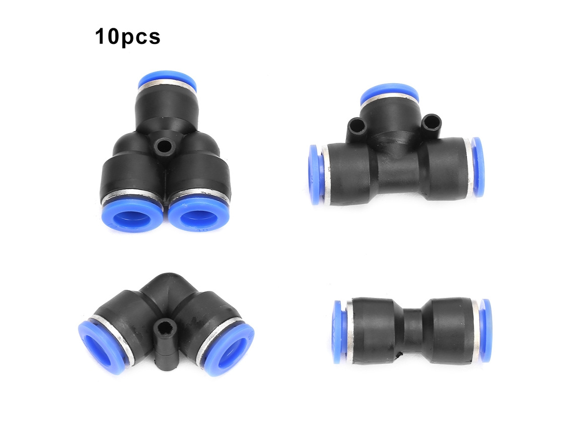 40 Peças De Conectores Neumáticos Rápidos Plásticos Pu10 Pv10 Pe10 Py10 Para Ar