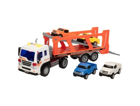 Camião SPEED & GO Transportador De Carros De Fricção C/Luz E Som  (3 anos)