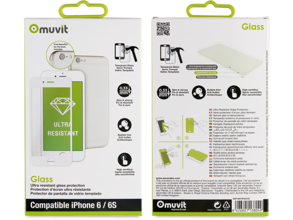 Pelicula de Vidro MUVIT iPhone 6«iPhone 6s