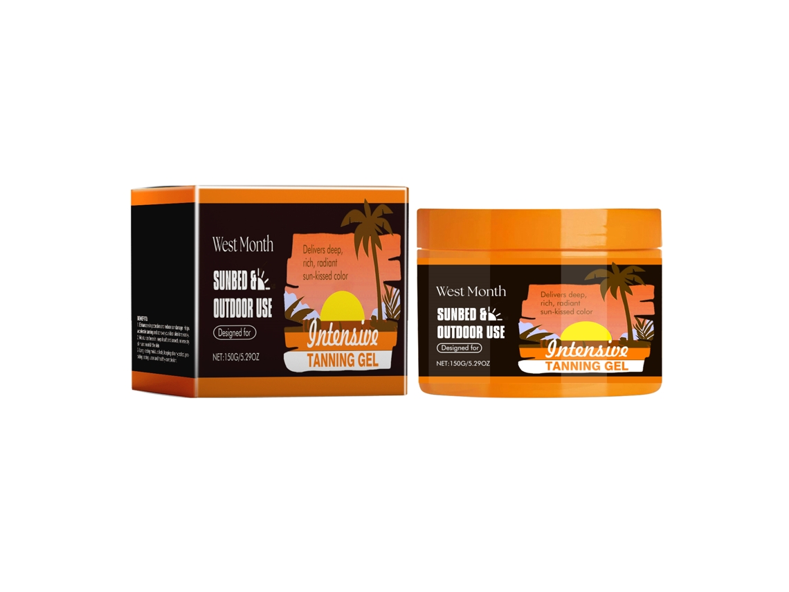 Gel Bronzeador com Cenoura, para Cor Natural e Persistente na Pele LAXISCREED