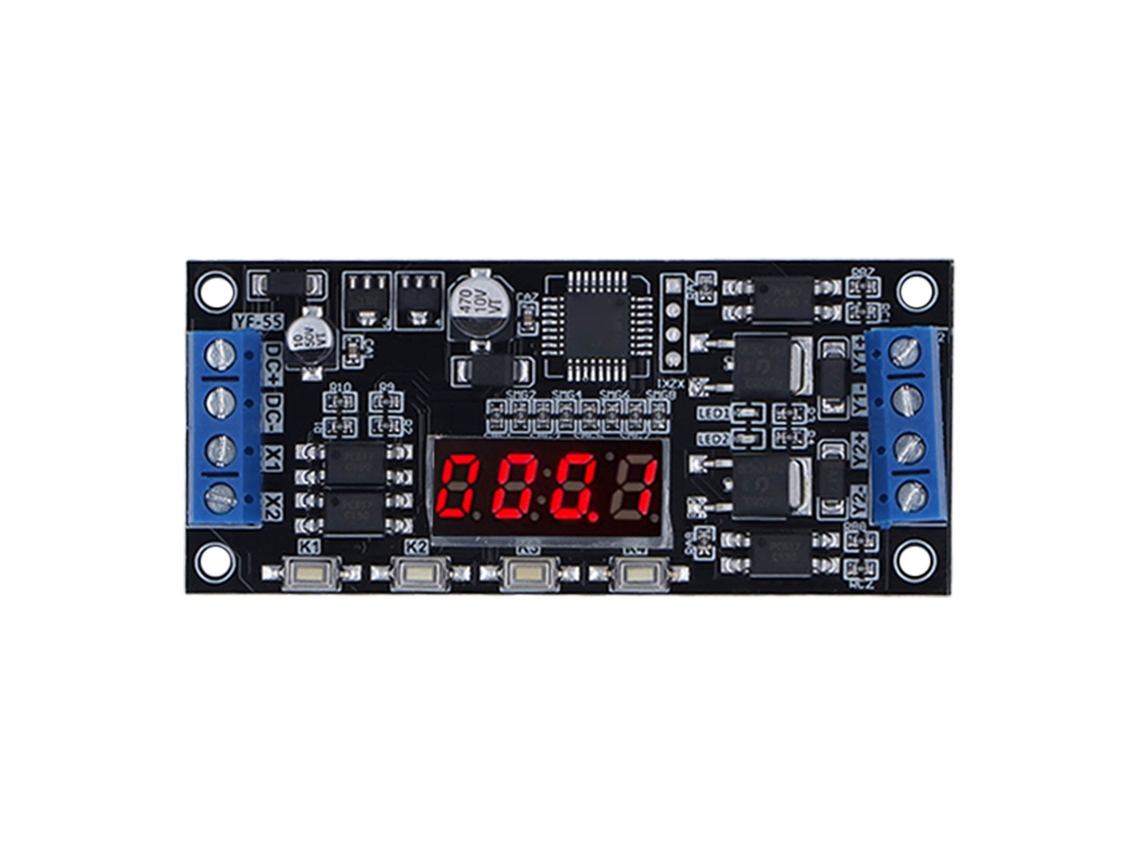 Módulo Timer Trigger Bipolo Multifuncional Preto Ajustável Delay Switch Dc7‑30v | S/MARCA