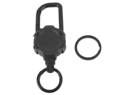 Chaveiro Magnético Retrátil Aço Inox Preto