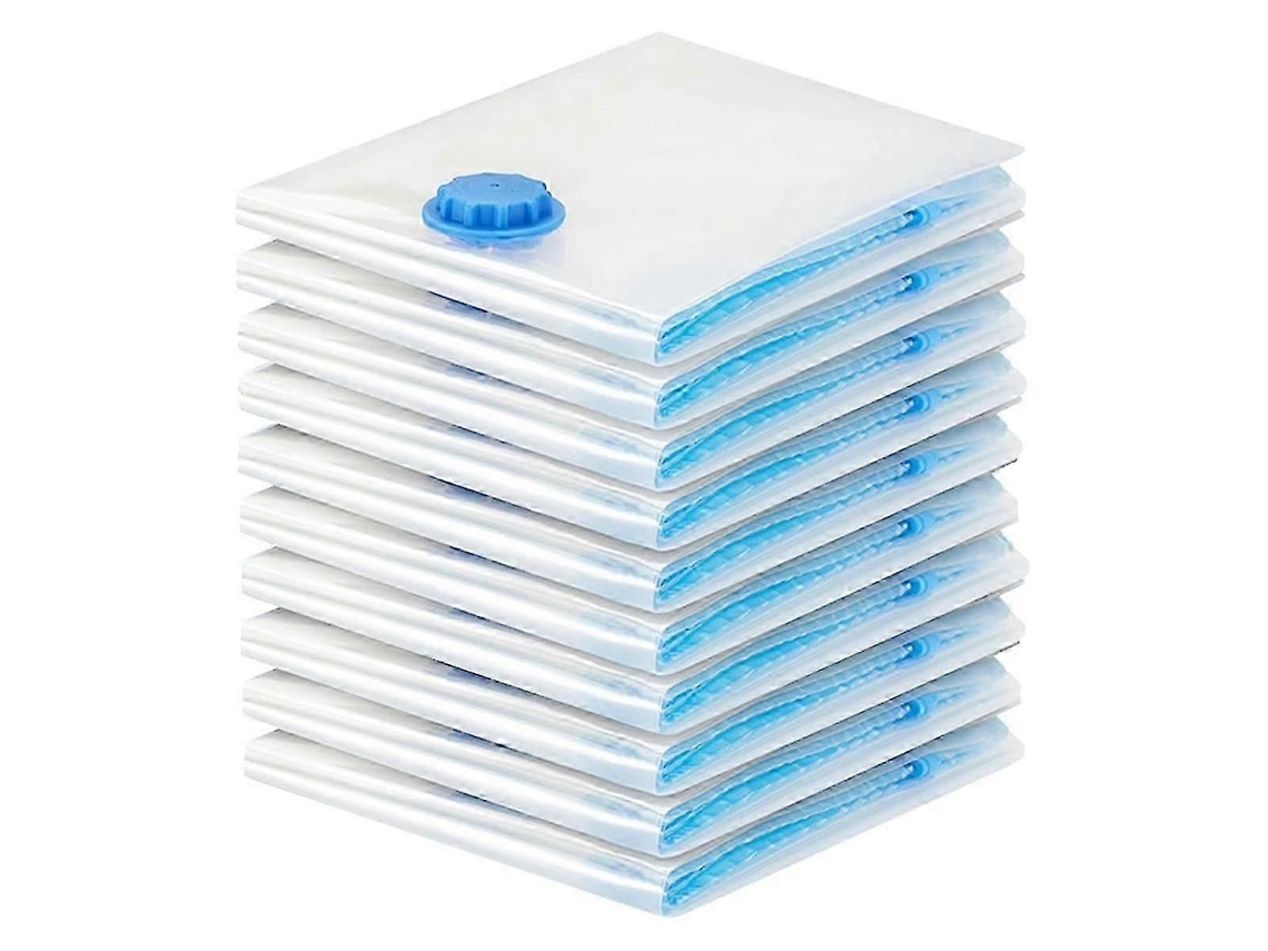 Sacos De Armazenamento A Vácuo Para Roupas - Pacote Com 10 Unidades 40x30cm, Compressão Que Economizam Esp Aço.
