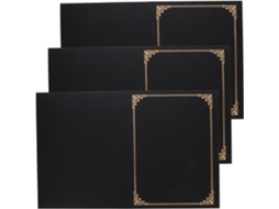 Aboofan Capa De Certificado Design Elegante E Fácil De Transportar Em Papel Noir Moedas Arrondis