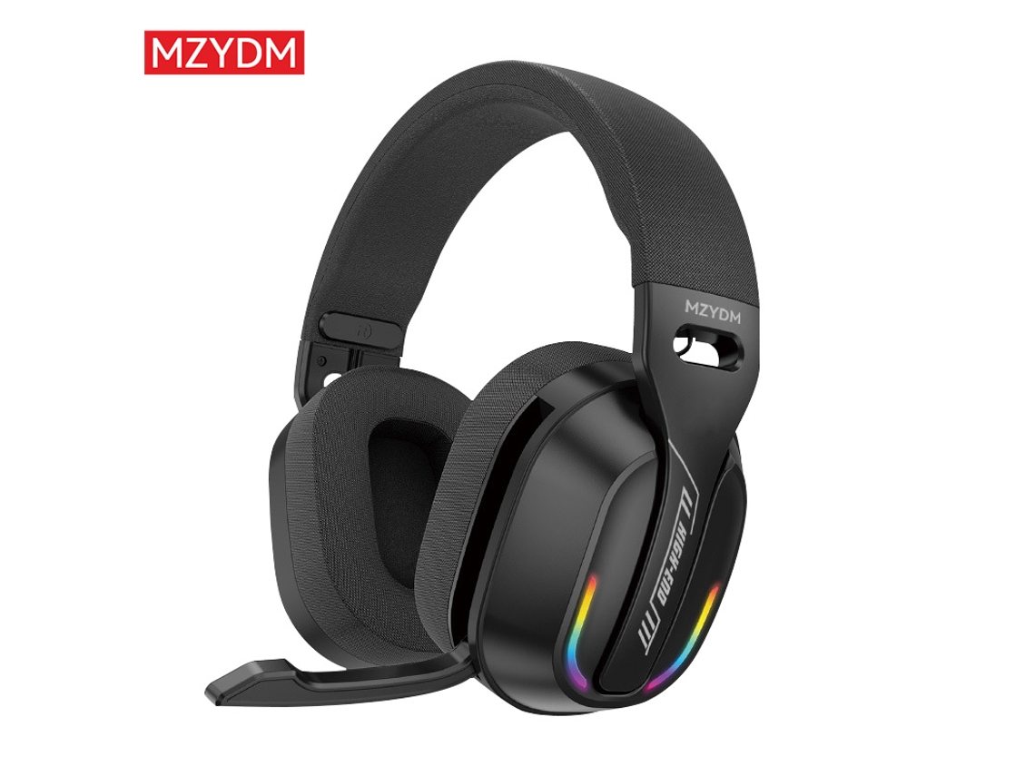 Fone de Ouvido MDUG para jogos, supra auricular, estéreo, microfone, iluminação RGB e baixa latência