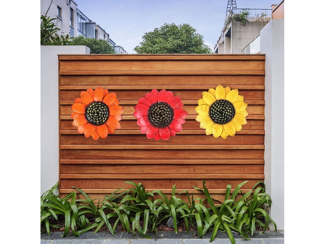 Decoração de Parede Girassol Whychstore de 34 cm durável e fácil de instalar | S/MARCA