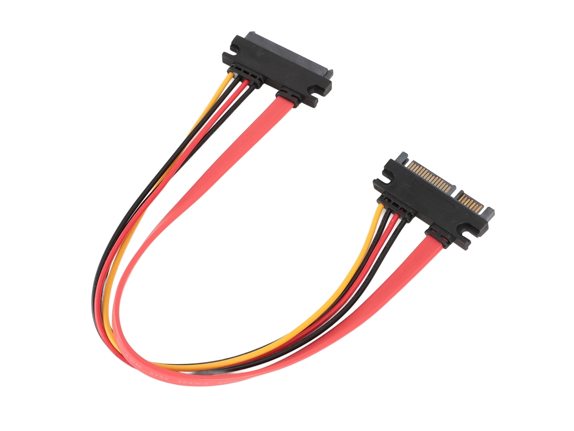 Cable de Extensión Sata de 22 Pines Macho a Hembra, Datos Y Alimentación Combinados, 30 Cm Serial Ata (1 Pie)