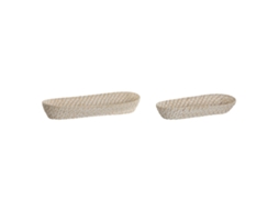 Jogo De Bandejas Home Esprit Branco Natural 44 X 18 X 7 Cm