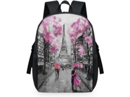 Mochila Torre Eiffel Paris para Crianças 32 5 X 15 X 44 9 Cm Tecido de Malha