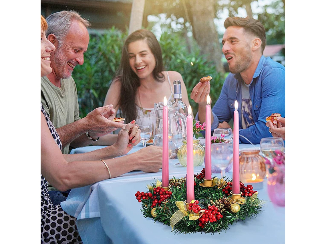 Laxiscreed Guirlanda De Natal Com Velas Para Advento E Decoração Festiva