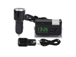Transmissor FM Bluetooth 5.0 para carro com carregador QC3.0, reprodutor MP3 e microfone | S/MARCA
