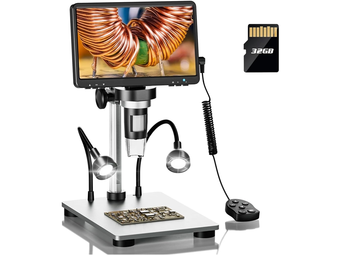 Microscópio Eletrônico Digital Usb Dm9 1080p com Tela Lcd de 7 Polegadas SFUSHOS
