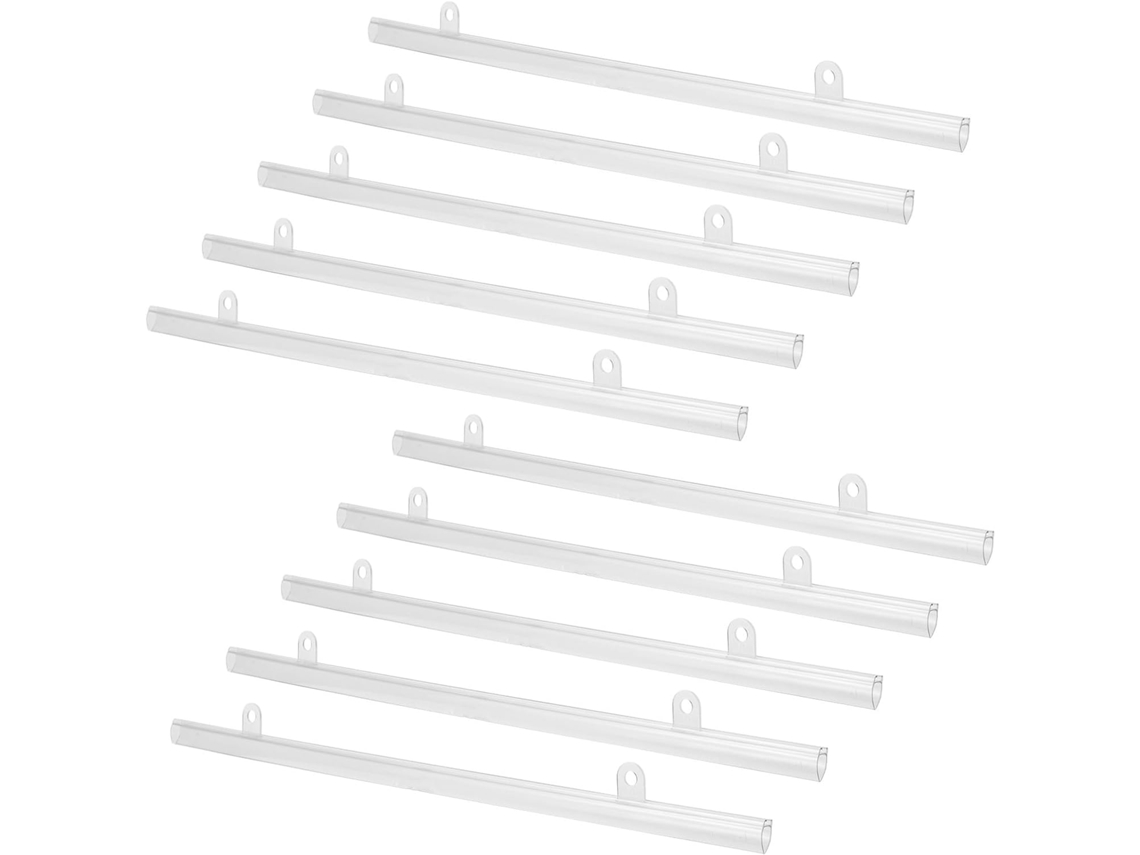 Kit de 10 Cabides de Pvc Healeved para Cartazes, Hastes para Pendurar, Suportess para Cartazes em Supermercados e CHABERLU