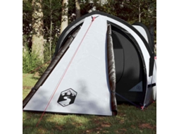 Vidaxl Tenda De Campismo Cúpula P/ 2 Pessoas Opaca Impermeável Branco