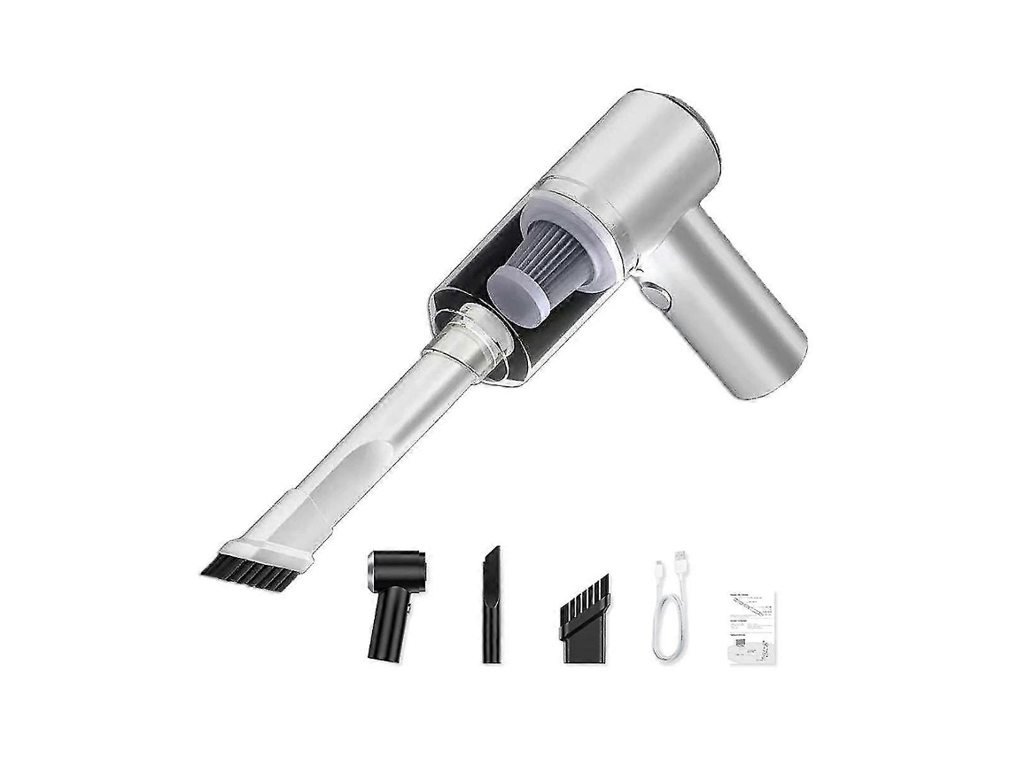 Wireless Handheld Car Vacuum Cleaner Strong Suction, Car Vacuum Cordless Rechargeable, Portable Vacuum Cleaner White_glo