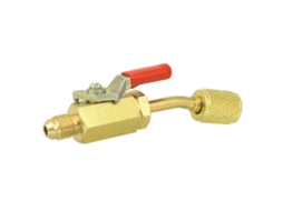 Válvula Stop Manual Em Latão Laxiscreed 1/4" Para Refrigerantes R12, R134a E R410a