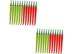 Conjunto De 24 Canetas Em Gel Formato Pimenta Instrumentos Escrita