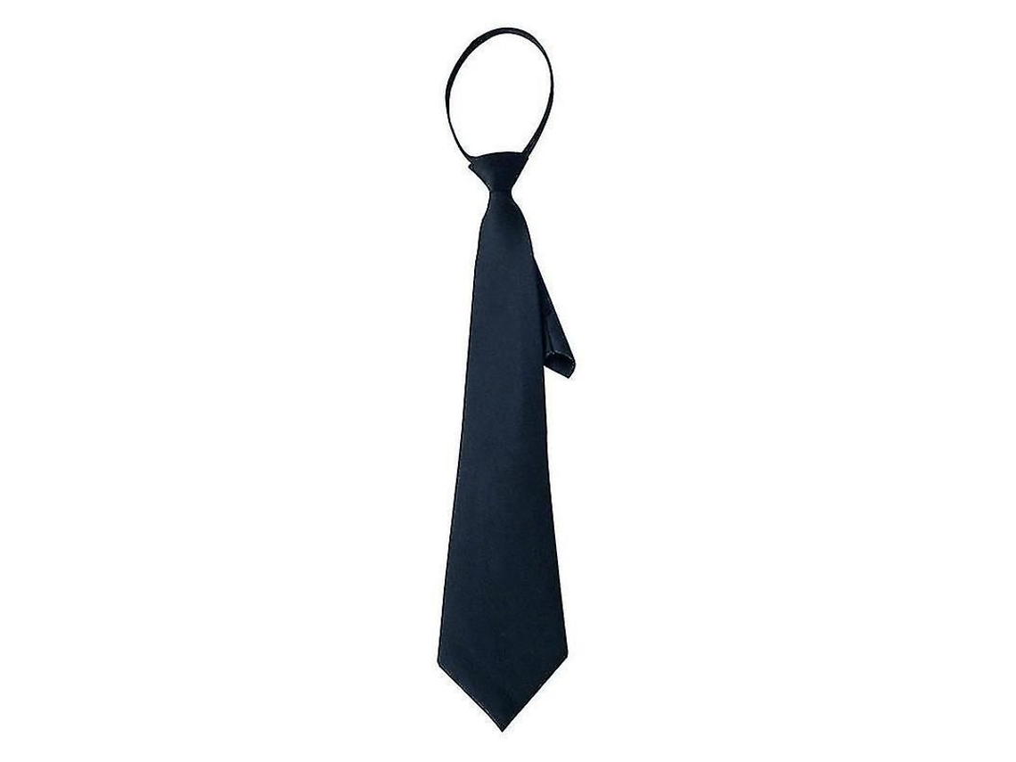 2026 corbata Clip On Negra para Homem Mulher Porteiro Mestre de Cerimônias Crematório Acessório de Vestuário Poliéster Fecho Estilo Formal