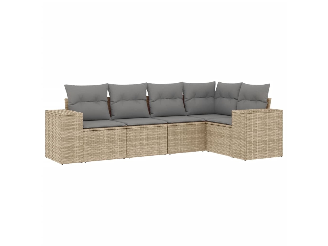 Garden Sofa Set, Garden Sofa Sets Vidaxl Bege Rattan / Vime (n/a)