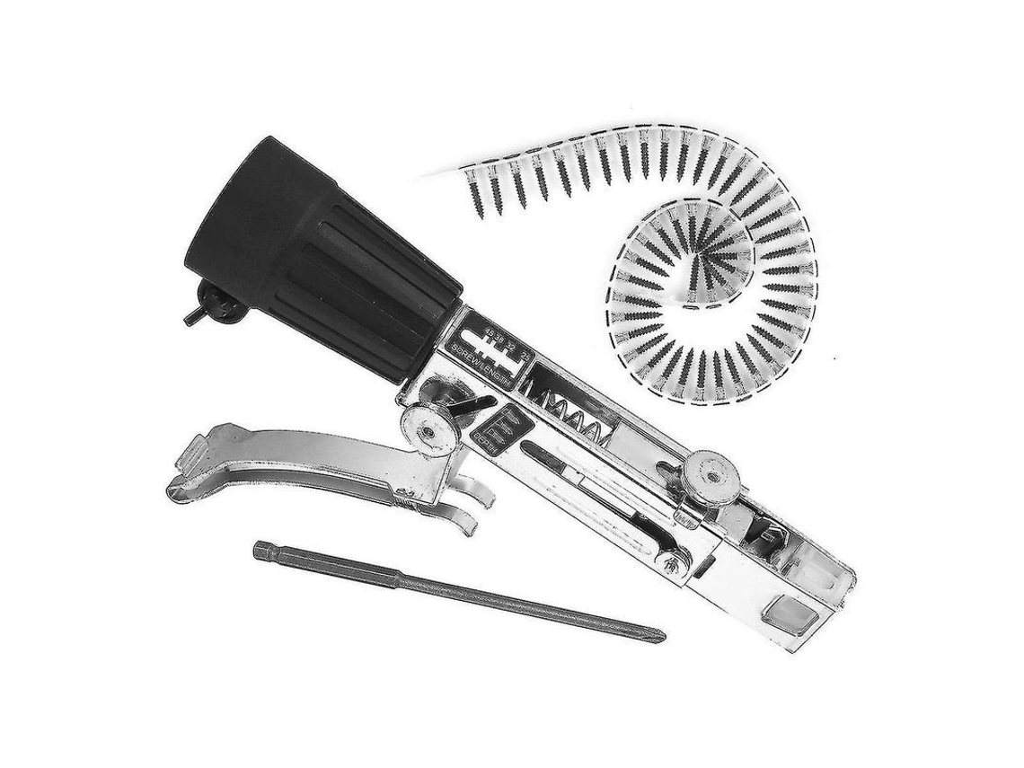 Adaptador De Pistola De Parafusos Automática Com Alimentação Contínua Para Furadeira Elétrica Ferramenta De Carpintaria 50 Parafusos
