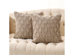 2 capas de almofada faux wool 18x18 polegadas Nova Line