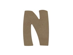 Letra maiúscula N em madeira MDF para decorar - 15 cm Gomille