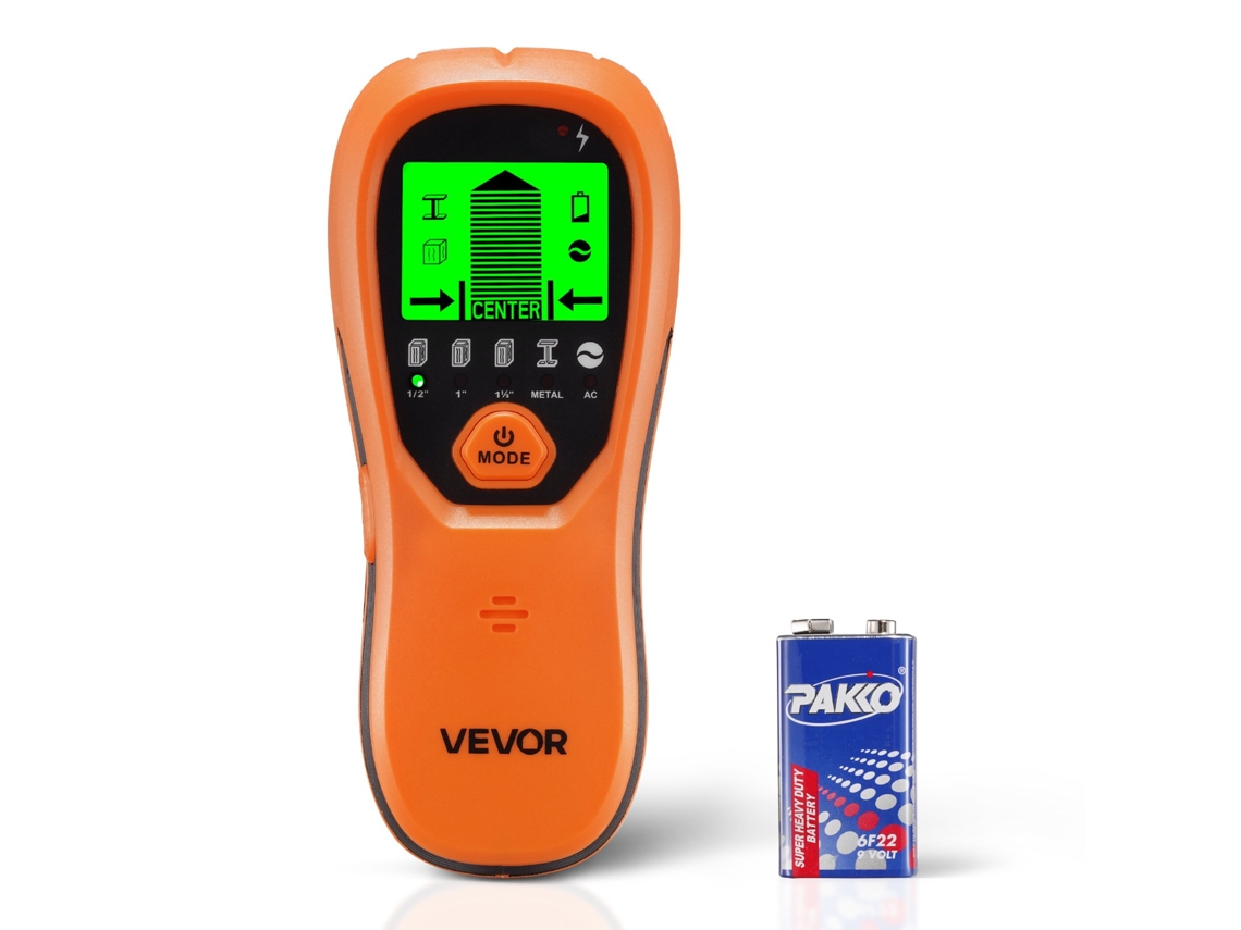 Detector Eletrônico De Vigas De Parede 5 Em 1 Laranja 170 X 72 X 37 Mm Vevor