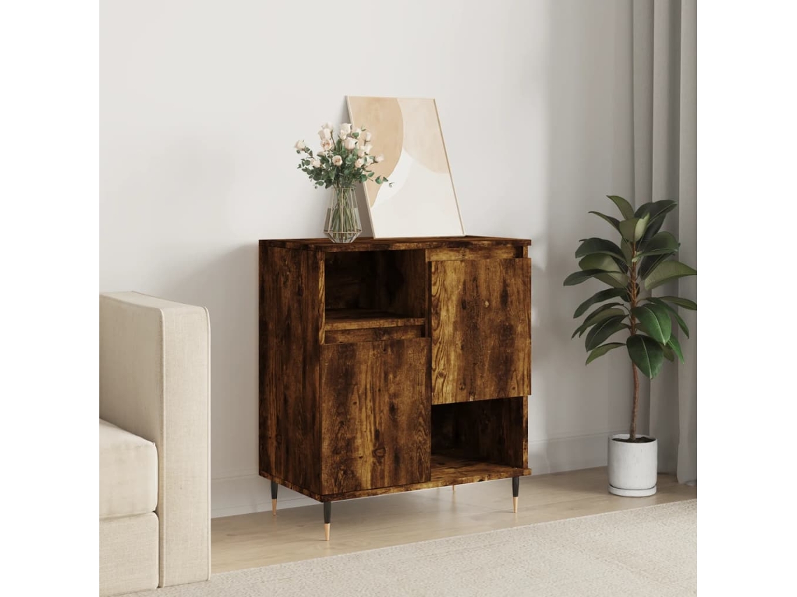 Vidaxl Aparador 60x35x70 Cm Derivados De Madeira Carvalho Fumado