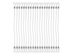 Conjunto De 20 Cordas Elásticas Com Ganchos Resistentes Às Intempéries Para Camping.
