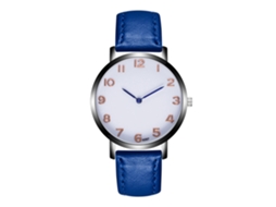 Relógio de Pulso Masculino de Quartzo com Dial Branco e Números Dourado Rosa Royal Blue