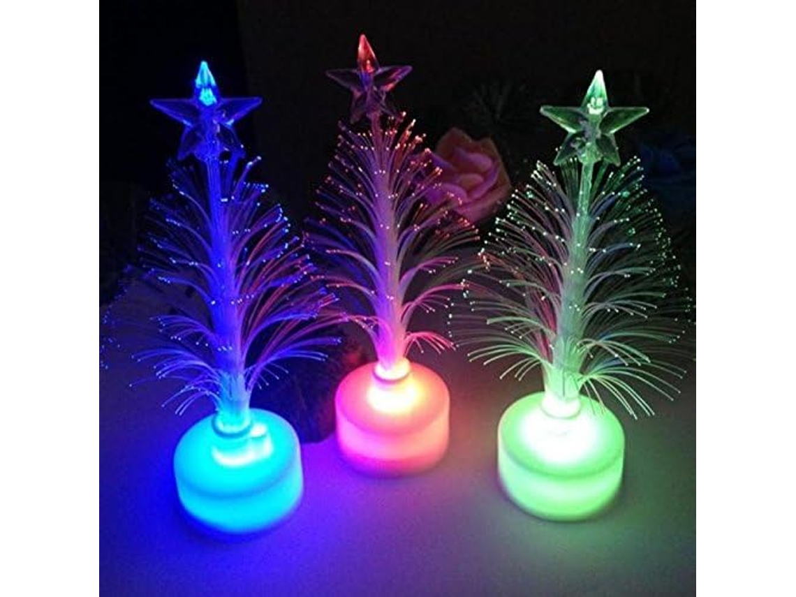 3Pcs Lâmpada de Luz Led de Mudança de Cor de Natal Decoração de Casa Decoração de Luz de Árvore de Natal Lâmpada de Árvore Led Falsa Luz de Natal