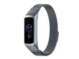Bracelete para Samsung Galaxy Fit 2 Milanês Fivela Magnética Cinza XIAOMOYU