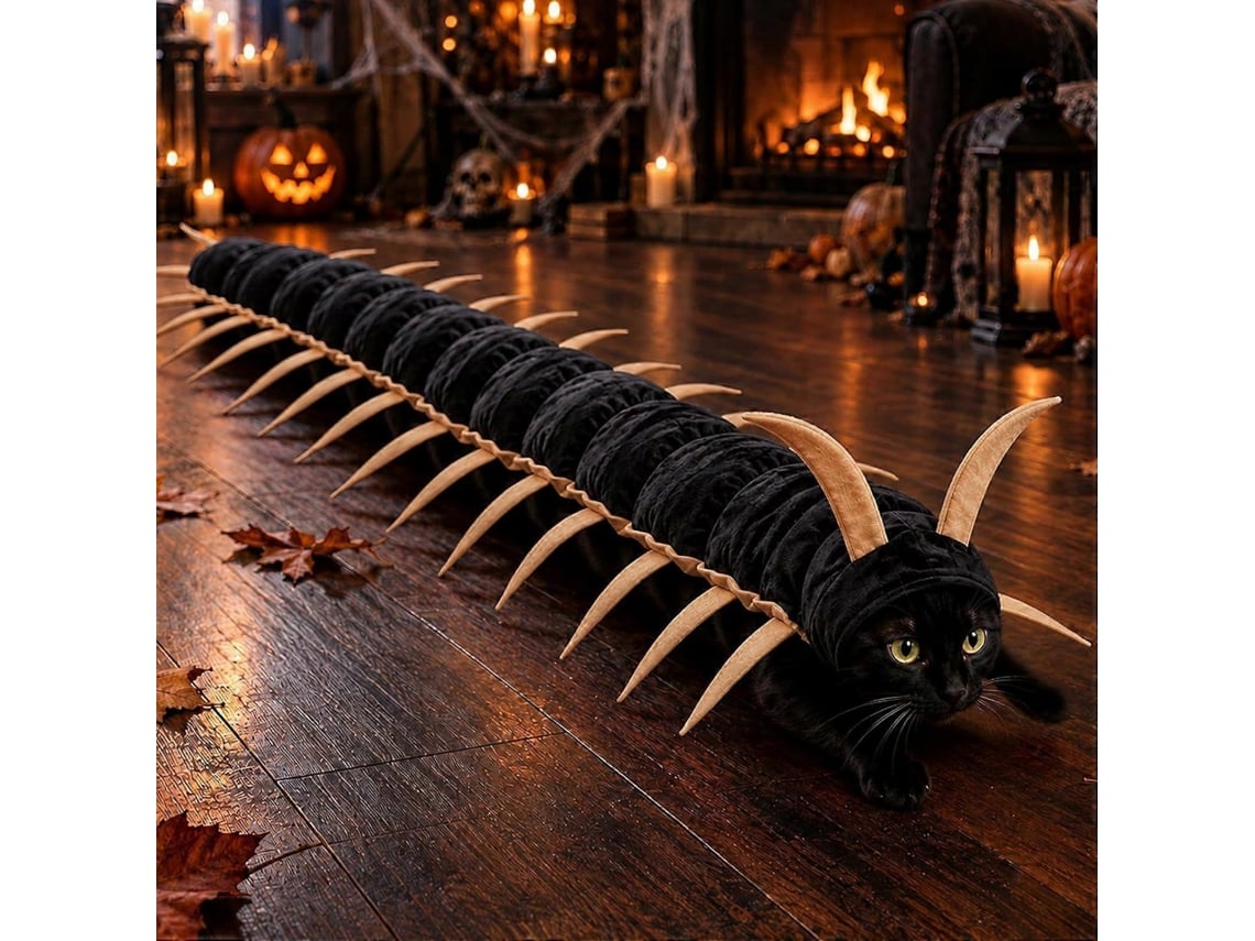 Traje De Cosplay De Centopéia Para Gatos, 50 Polegadas 3d Para Halloween50 Inchgold