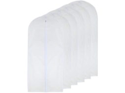 Pacote com 6 camadas para roupa de dança Slowmoose branca com zíper completo (60 cm x 120 cm)