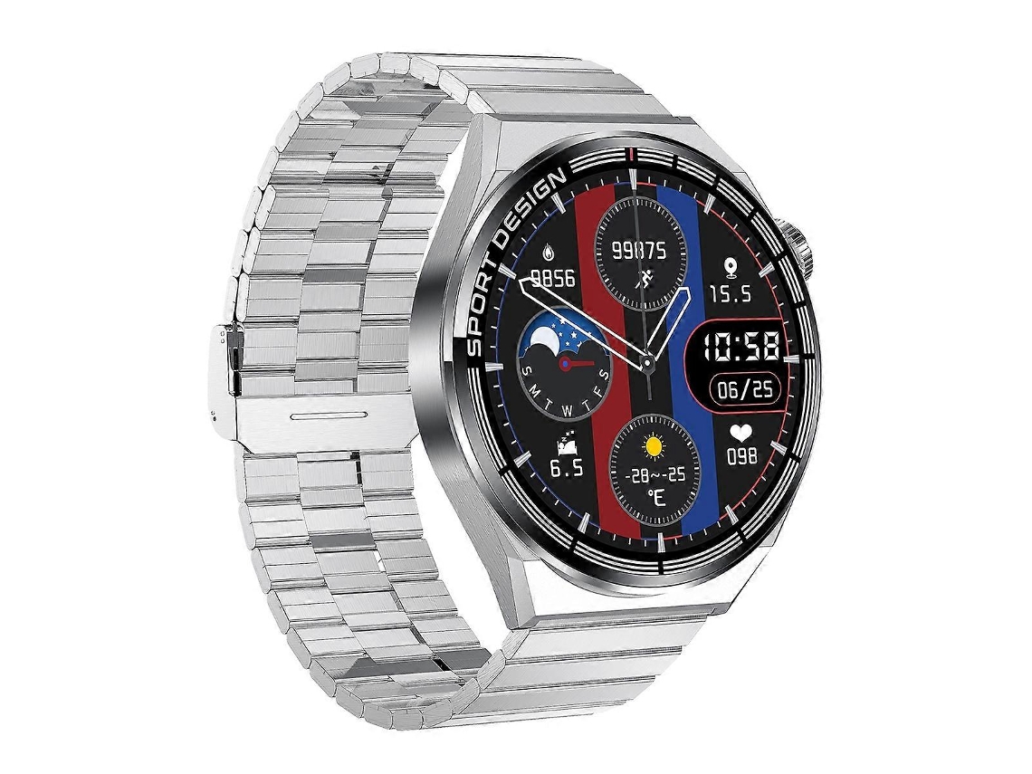 Smartwatch HDT 3 Max de 1,6 polegadas com pulseira de aço, à prova d'água IP67, compatível com chamadas Bluetooth e NFC VONKELIOS