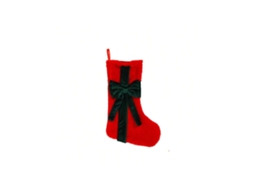 Meias De Pelúcia De Natal Com Laço, Sacola De Presente, Decoração Para Chimenea E Parede, 19x27x45 Cm Igvtrade