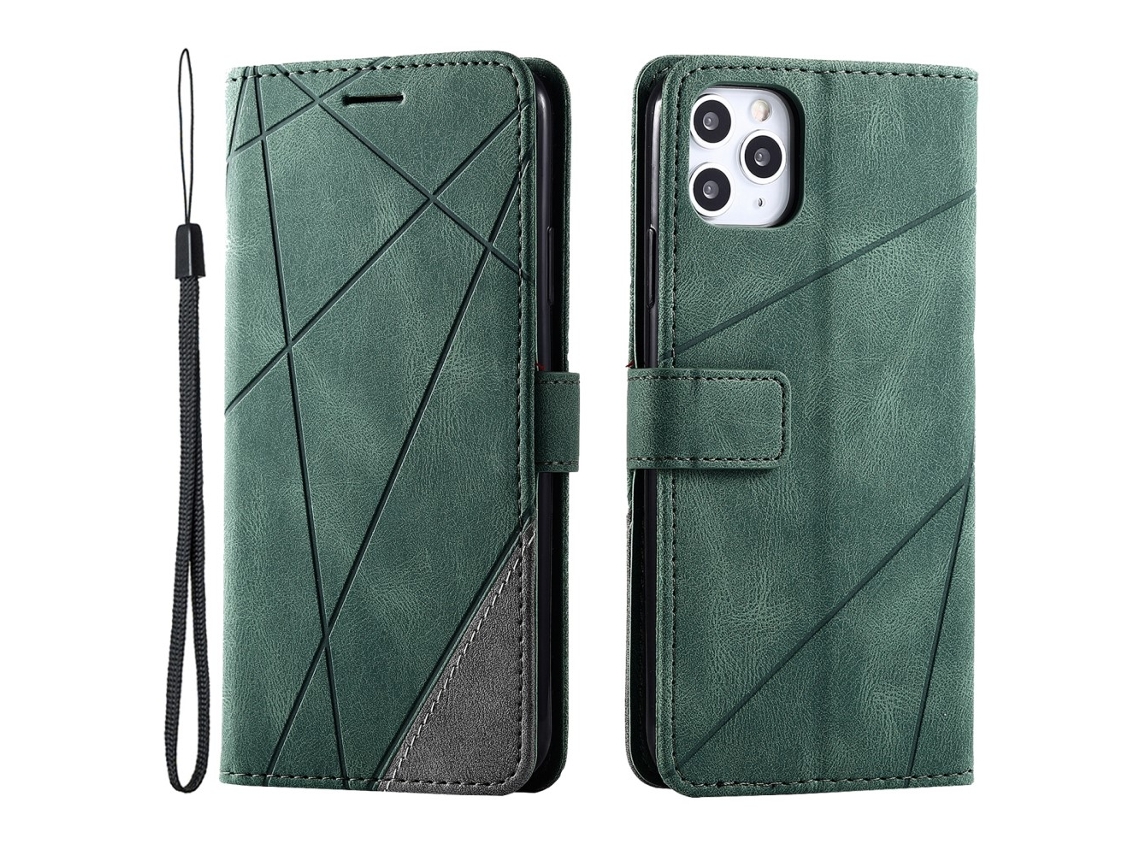 Capa Para Iphone 11 Pro Max Pele Sintética Verde