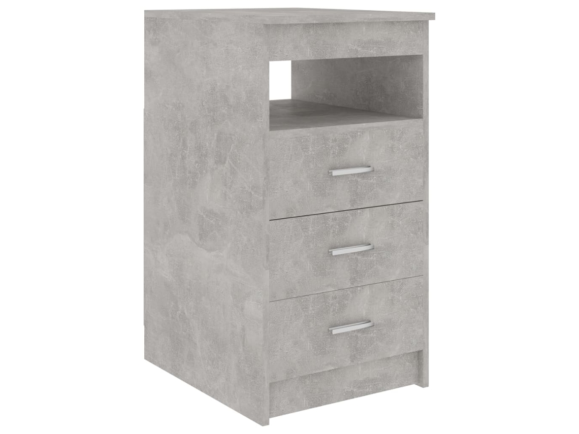 Drawer Cabinet, Drawer Cabinets Vidaxl Cinzeto Madeira Processada (n/a)