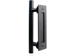 Puxador em Aço Carbono para Porta de Correr, Puxador Redondo Único para Porta de Correr, Preto, 30 Cm BRILVIBERA