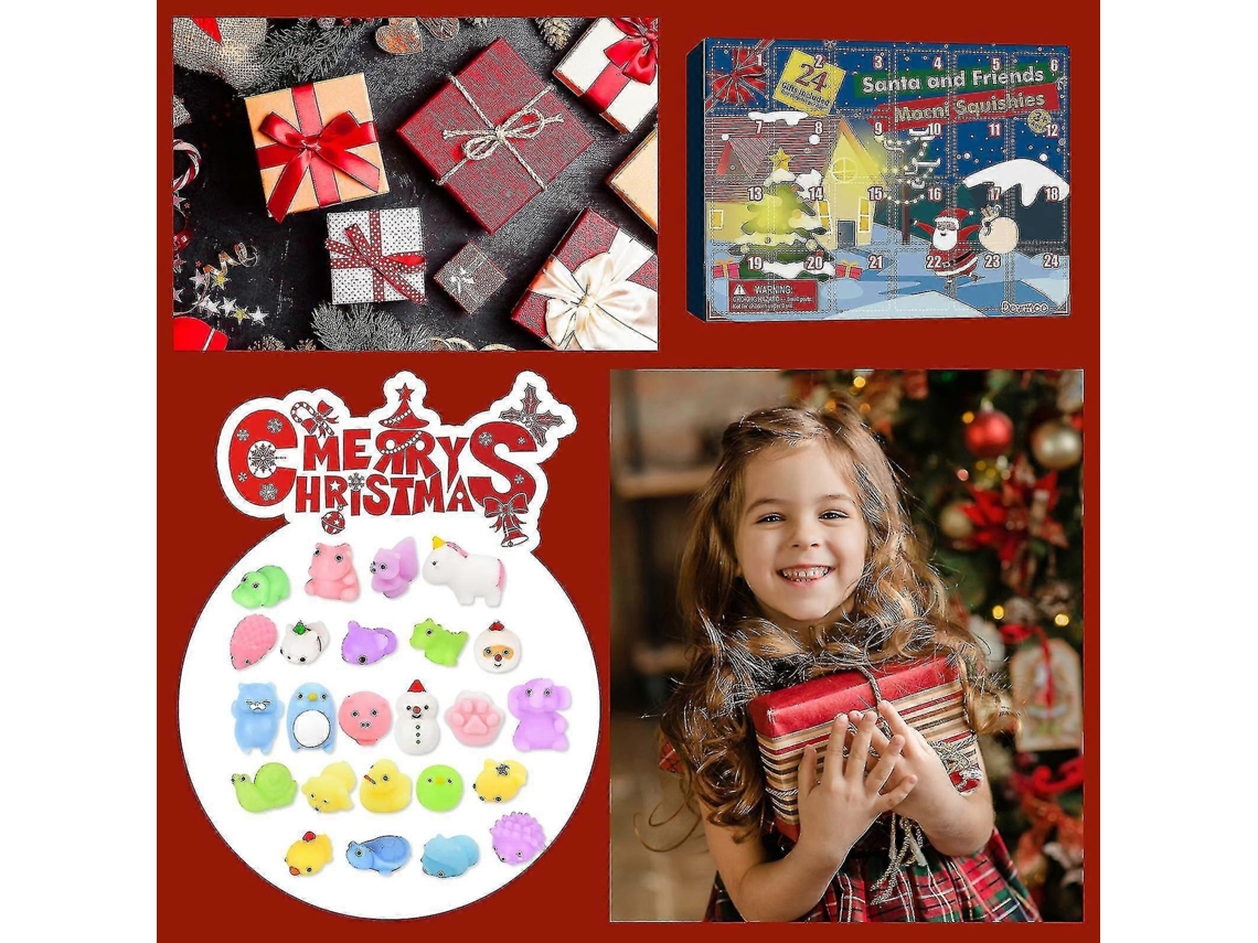 Calendário Do Advento Com 24 Mini Brinquedos Animais Macios