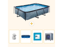 Exit-toys Piscina Exit Retangular - Efeito Pedra - 300x200x65 Cm - 5-peças S290