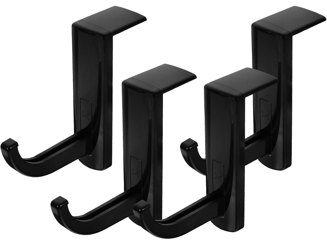 Support De Casque Audio Pour Suspendre Écouteurs 4pcs En Plastique Noir Crochet Léger Et Simple Protège La