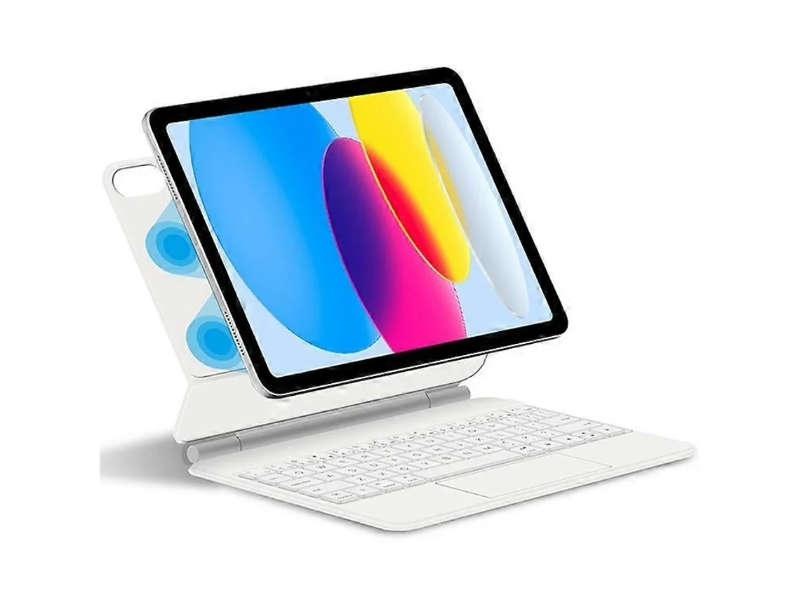 Teclado Magnético Flutuante Compatível Com Bluetooth Capa De Couro Para Tablet Compatível Com Ipad / 10.9 (2022) Facpoet (2025)