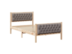 Conjunto 1 Cama Moderna Vidaxl Castanho Madeira De Pinho Maciça (100 X 200 Cm)
