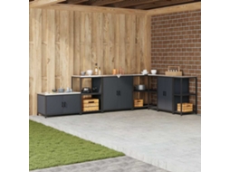 Vidaxl Estante De Cozinha Hattem Antracite 60 X 50 X 92 Cm Aço