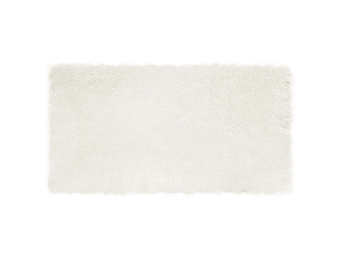 Vidaxl Tapete De De Ovelha Sintética Tafalla Branco 80 X 150 Cm