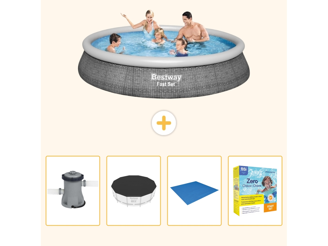 Bestway Piscina Bestway Fast Set Redonda - 396x84 Cm - 5-peças S198