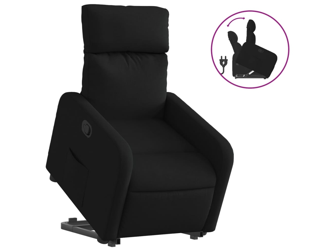 Stand Up Recliner Chair, Stand Up Recliner Chairs Vidaxl Preto Tecido